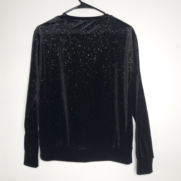 J Crew Crewcuts Girls Velour Sweatshirt Size XL Sparkle Velvet Y2K Princesscore - Picture 8 of 9